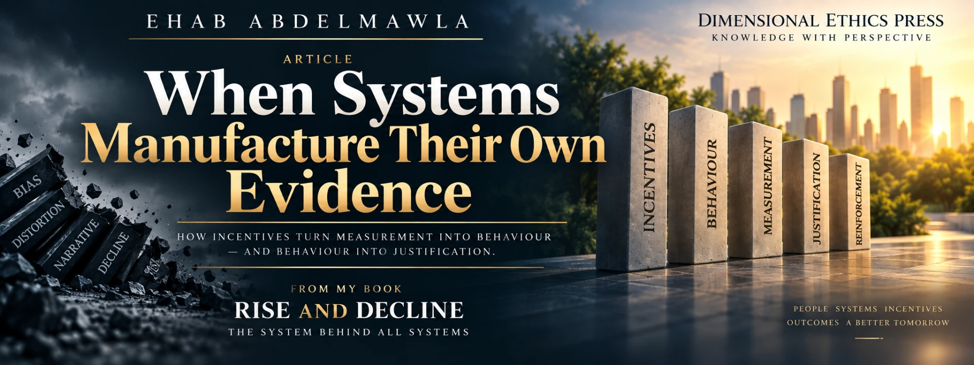 When Systems Manufacture Their Own Evidence — Ehab Abdelmawla, Rise and Decline, Dimensional Ethics Press